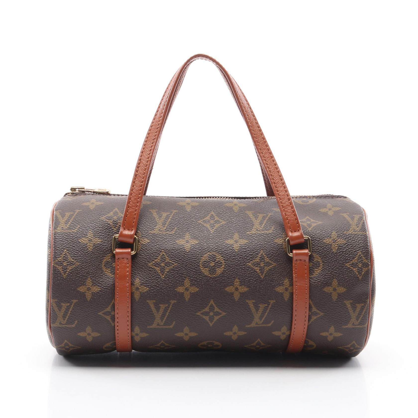 ルイ・ヴィトン LOUIS VUITTON パピヨン26 旧型 ハンドバッグ バッグ PVCコーティングキャンバス レザー モノグラム レディース ブラウン系 M51366 【中古】