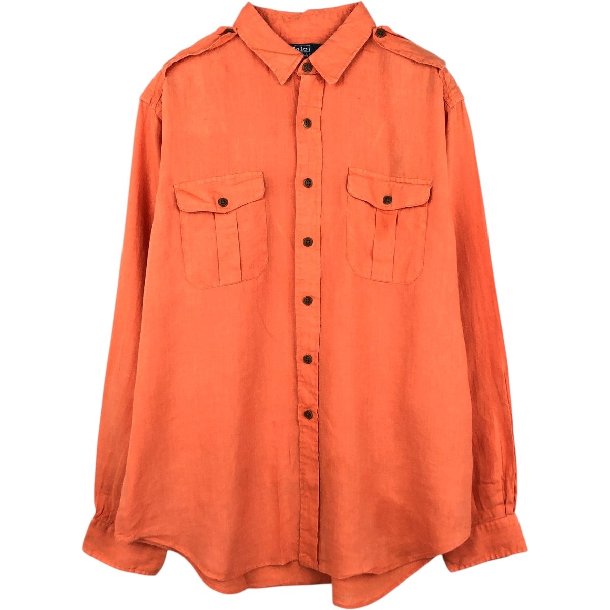 古着 ラルフローレン Ralph Lauren 長袖 リネンシャツ メンズXL相当/evb036011