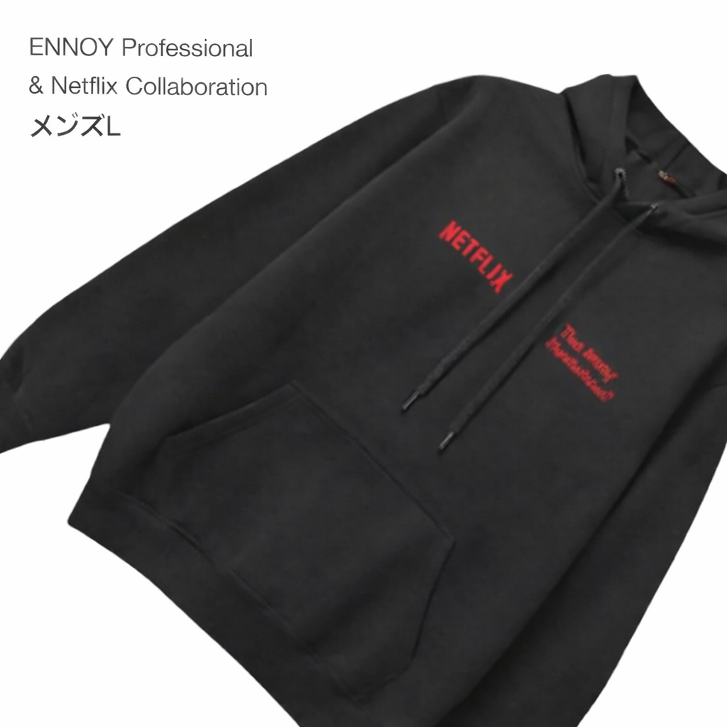 ENNOY Stylistshibutsu x Netflix 23AW Hoodie "Black/Netflix Red"
