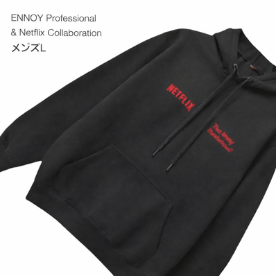 ENNOY Stylistshibutsu x Netflix 23AW Hoodie "Black/Netflix Red"