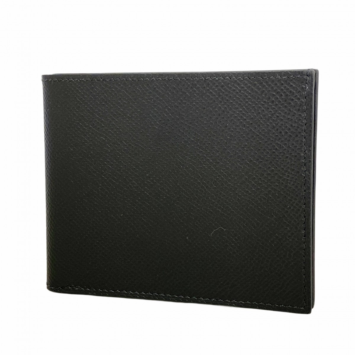 【6ec2587】エルメス 財布 シチズンツイルコンパクトシルクイン ヴォーエプソン ブラック D刻印【中古】メンズ