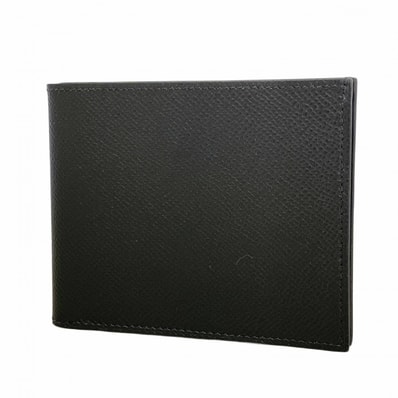 【6ec2587】エルメス 財布 シチズンツイルコンパクトシルクイン ヴォーエプソン ブラック D刻印【中古】メンズ