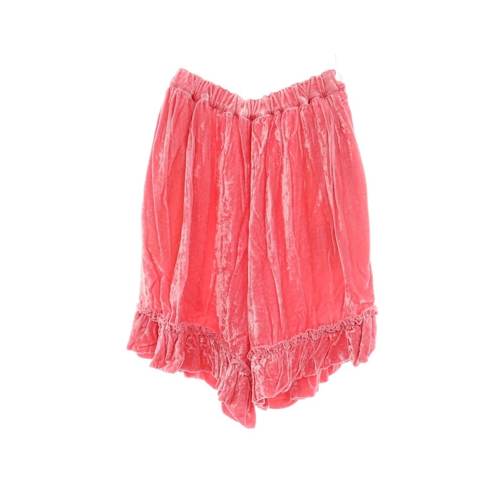 【中古】コムデギャルソン ガール COMME des GARCONS GIRL 2025年秋冬 レーヨン ベロア ショートパンツ ピンク【サイズXS】【レディース】