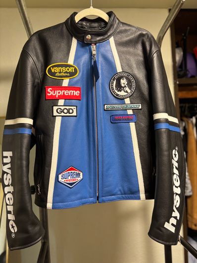 Supreme x HYSTERIC GLAMOUR Vanson Leather Jacket "Black"