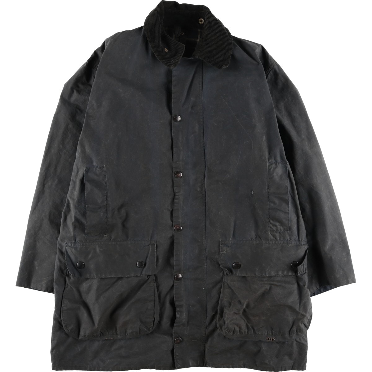 古着 80年代 バブアー Barbour BORDER ボーダー 2ワラント ワックスコットン オイルドジャケット 英国製 メンズL相当 ヴィンテージ/eaa614849