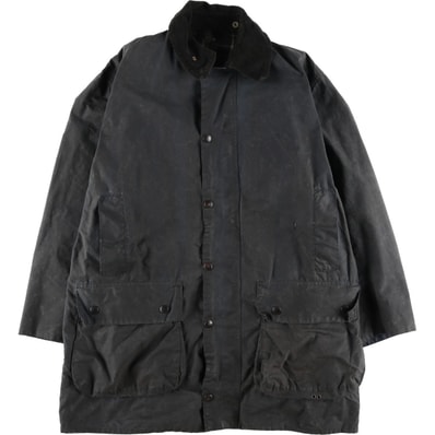古着 80年代 バブアー Barbour BORDER ボーダー 2ワラント ワックスコットン オイルドジャケット 英国製 メンズL相当 ヴィンテージ/eaa614849