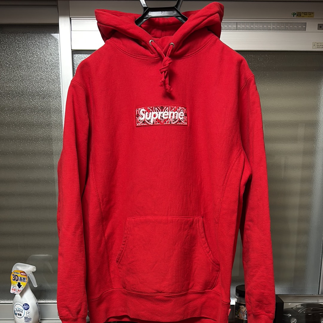 Supreme Bandana Box Logo Hooded Sweatshirt "Red"
