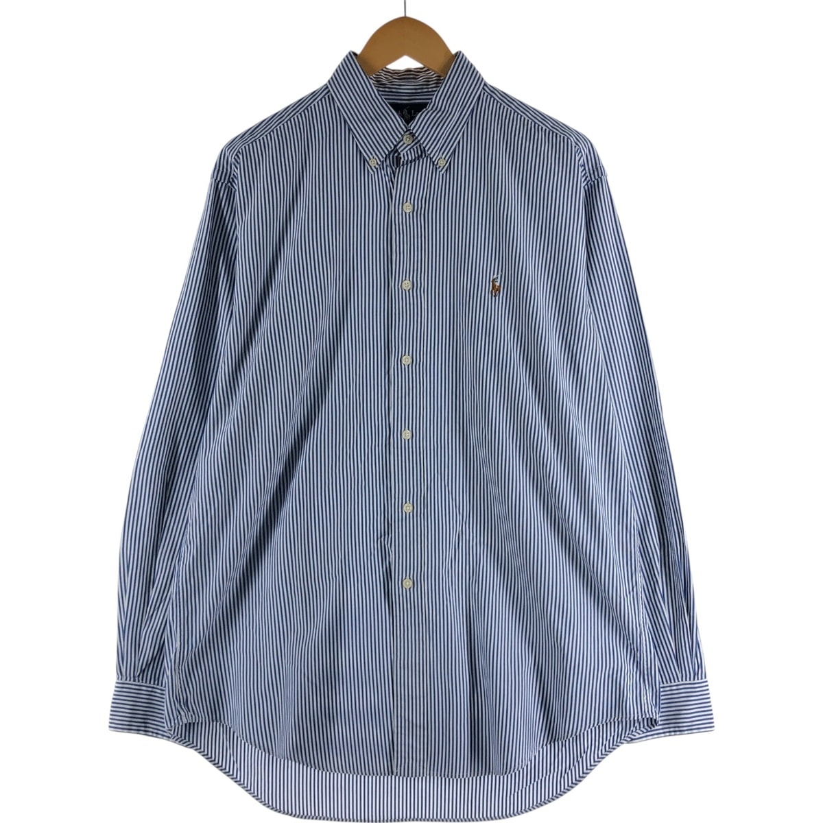 古着 ラルフローレン Ralph Lauren YARMOUTH 長袖 ボタンダウンストライプシャツ メンズL相当/eaa537186