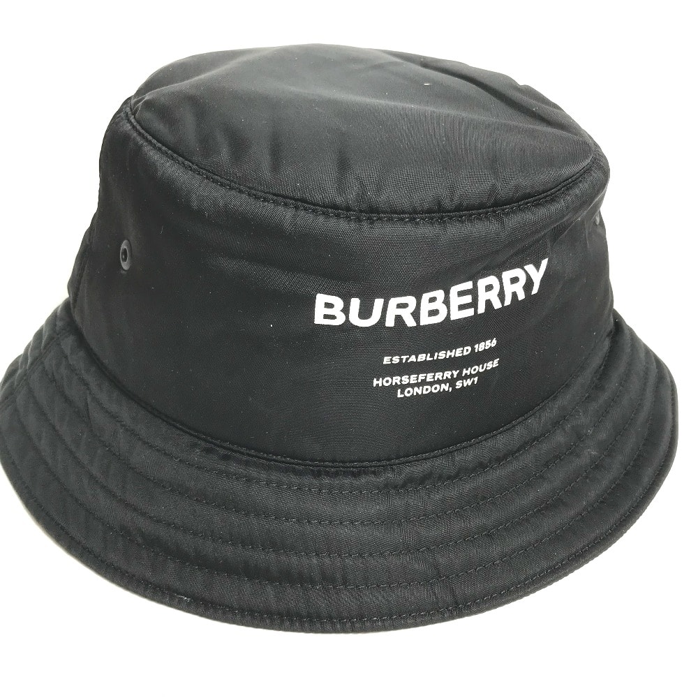 バーバリー BURBERRY ホースフェリー  ロゴ 8044081 ハット帽 帽子 バケットハット ボブハット ハット ナイロン ブラック