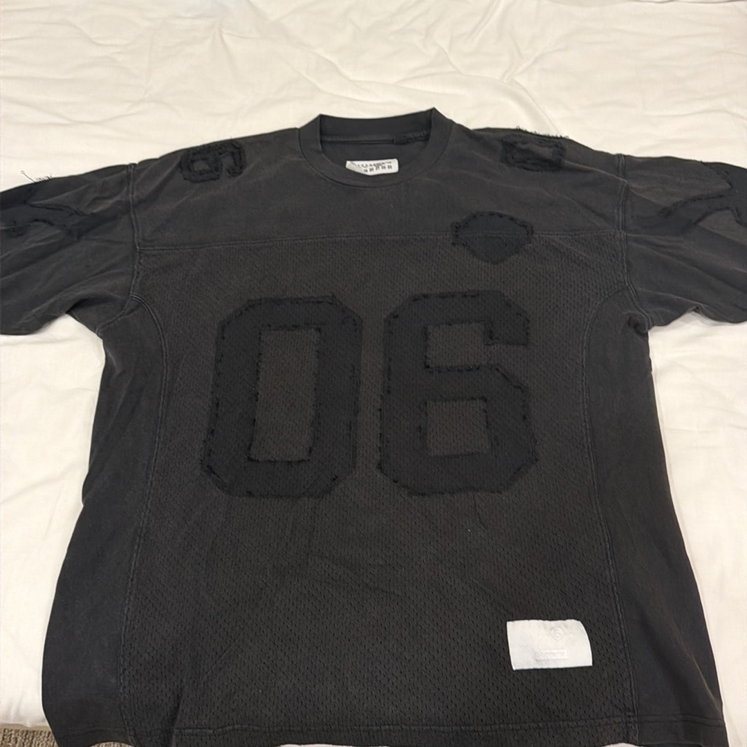 Supreme x MM6 Maison Margiela Cotton Football Jersey "Black"