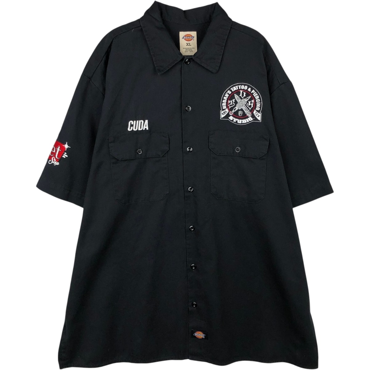 古着 ディッキーズ Dickies 半袖 ワークシャツ ボックスシャツ メンズXL相当/eaa650560