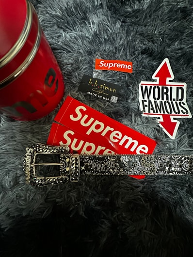 Supreme Repeat Leather Belt Supreme Repeat Leather Belt