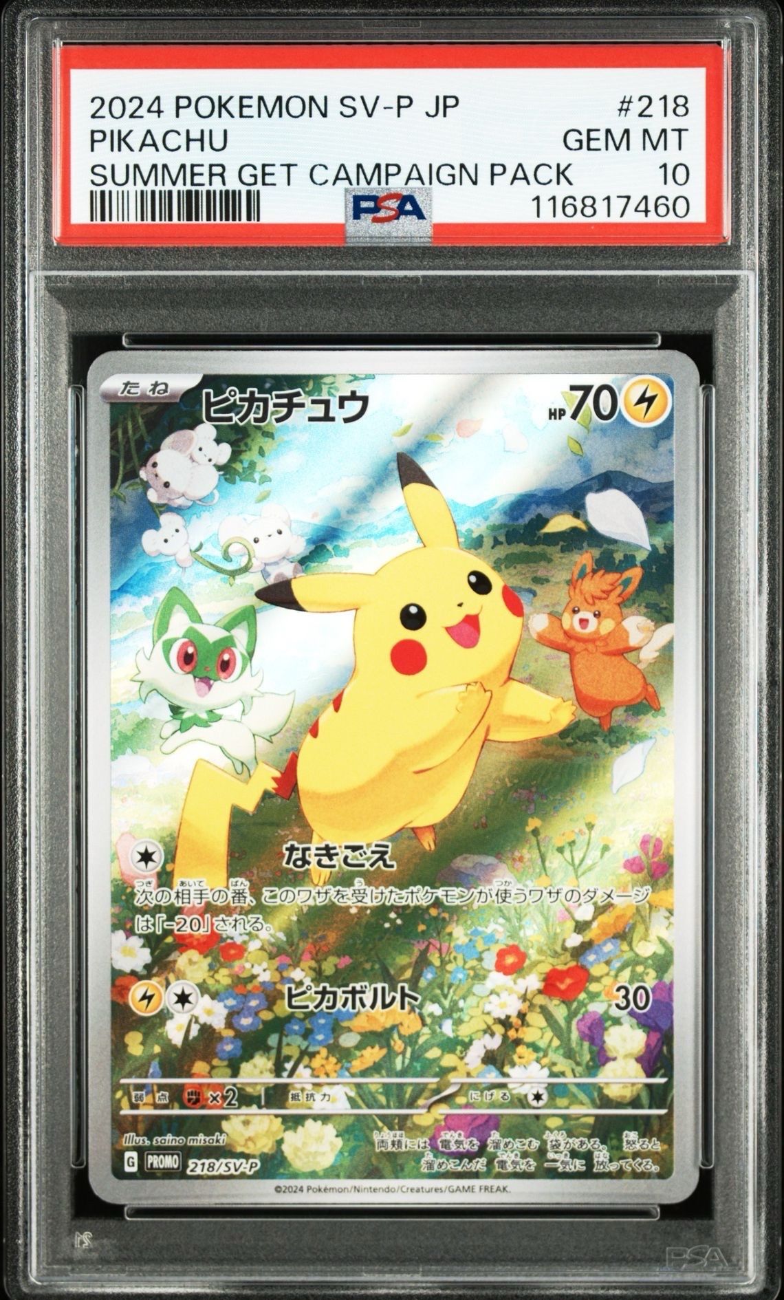 ピカチュウ P [SV-P 218](プロモカードパック「ポケカの夏がキタ!プロモカードGetキャンペーン!」)