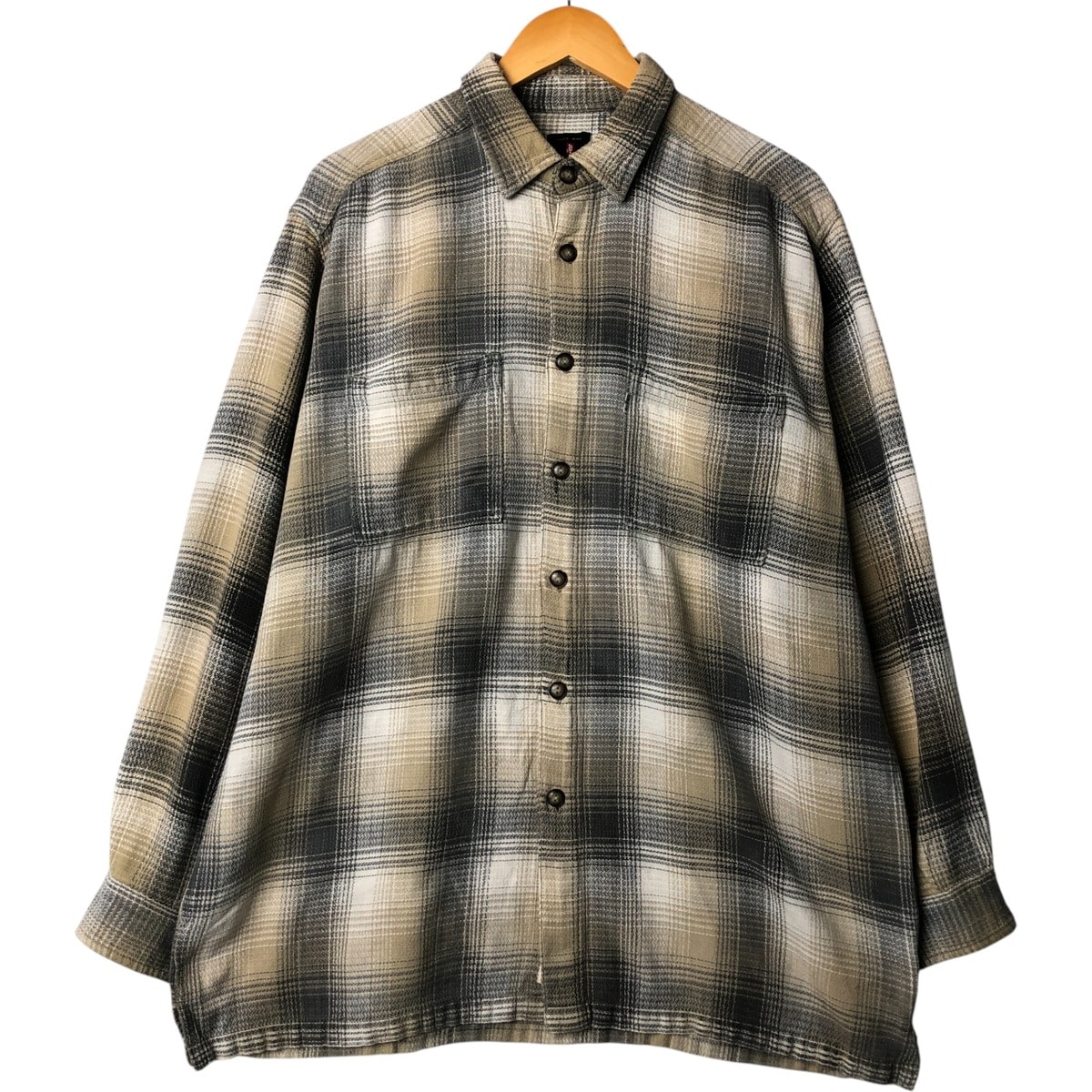 古着 リーバイス LEVI'S オンブレチェック 長袖 フランネルチェックシャツ メンズXL相当/eaa574614