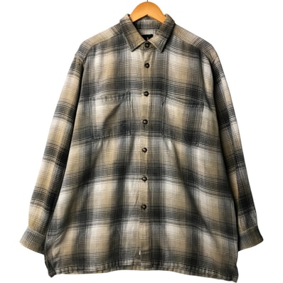 古着 リーバイス LEVI'S オンブレチェック 長袖 フランネルチェックシャツ メンズXL相当/eaa574614