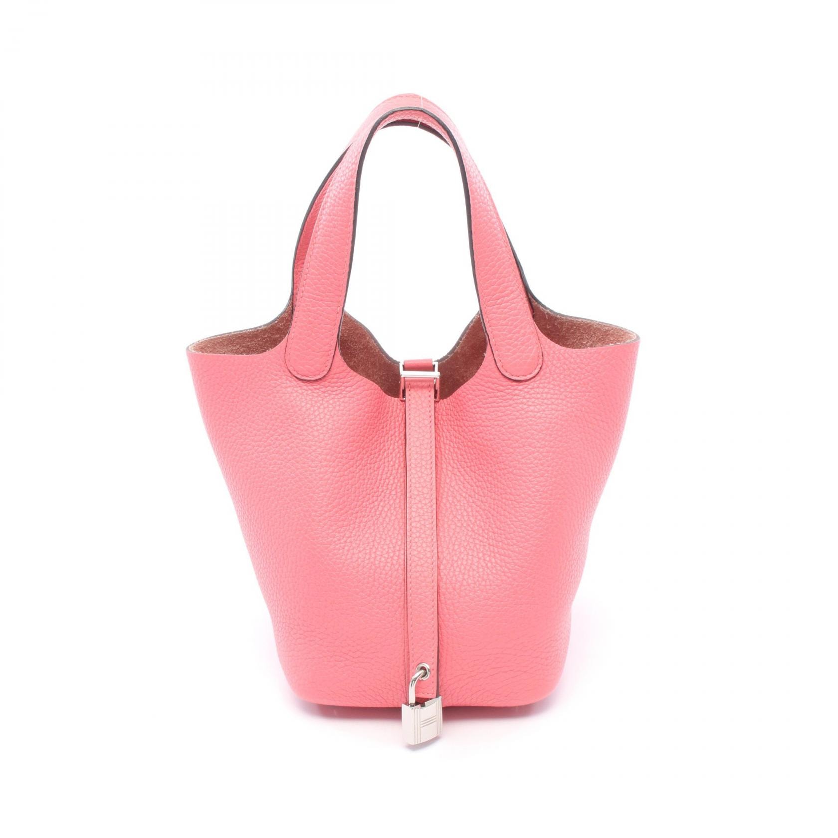 エルメス HERMES ピコタンロックPM ハンドバッグ バッグ レザー トリヨンクレマンス トリヨンクレマンス ローズアザレ Y刻印(2020年製造) レディース ピンク系 【中古】