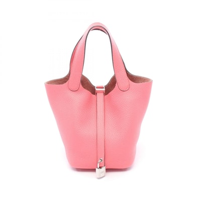 エルメス HERMES ピコタンロックPM ハンドバッグ バッグ レザー トリヨンクレマンス トリヨンクレマンス ローズアザレ Y刻印(2020年製造) レディース ピンク系 【中古】