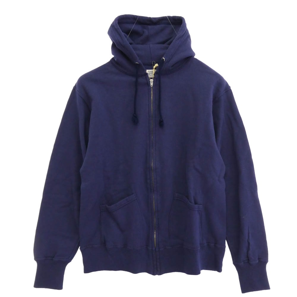TENDERLOIN テンダーロイン パーカー T-PARKA ZIP ロゴ バックプリント ジップ アップ スウェット パーカー フーディー 茄子紺 ネイビー ネイビー系 M【中古】