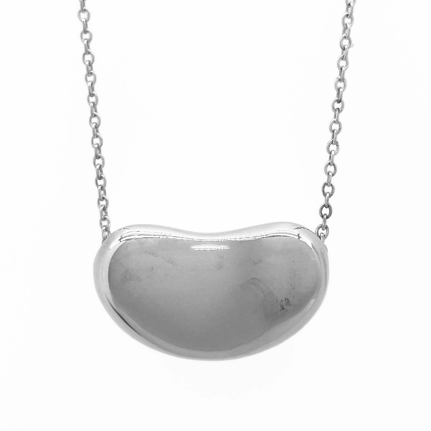 TIFFANY&Co. ティファニー ビーン ネックレス
 ペンダント 豆 有機的 SV925 シルバー 新品仕上済 ユニセックス
 【中古】