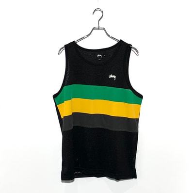Stussy Flag Mesh Tank Top "Black"