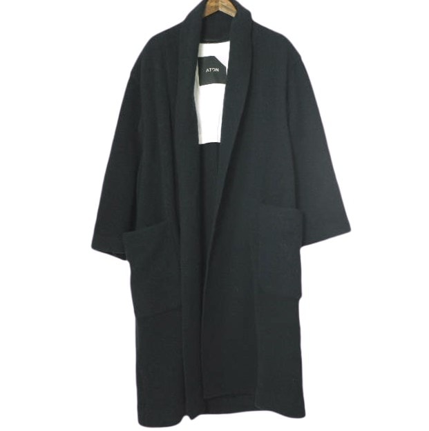 ATON WOOL FLEECE ローブコート ガウン ユニセックス B (目立った傷や汚れなし)】ATON エイトン 日本製 WOOL FLEECE ROBE