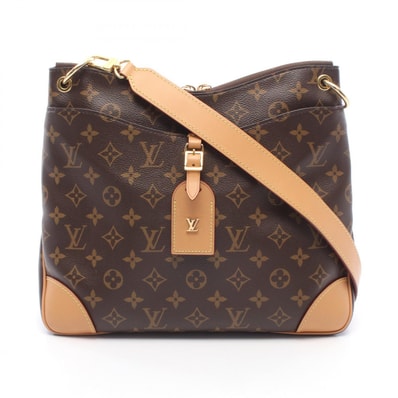 ルイ・ヴィトン LOUIS VUITTON オデオン NM MM モノグラム ショルダーバッグ バッグ PVCコーティングキャンバス レザー レディース ブラウン系 M45355 【中古】