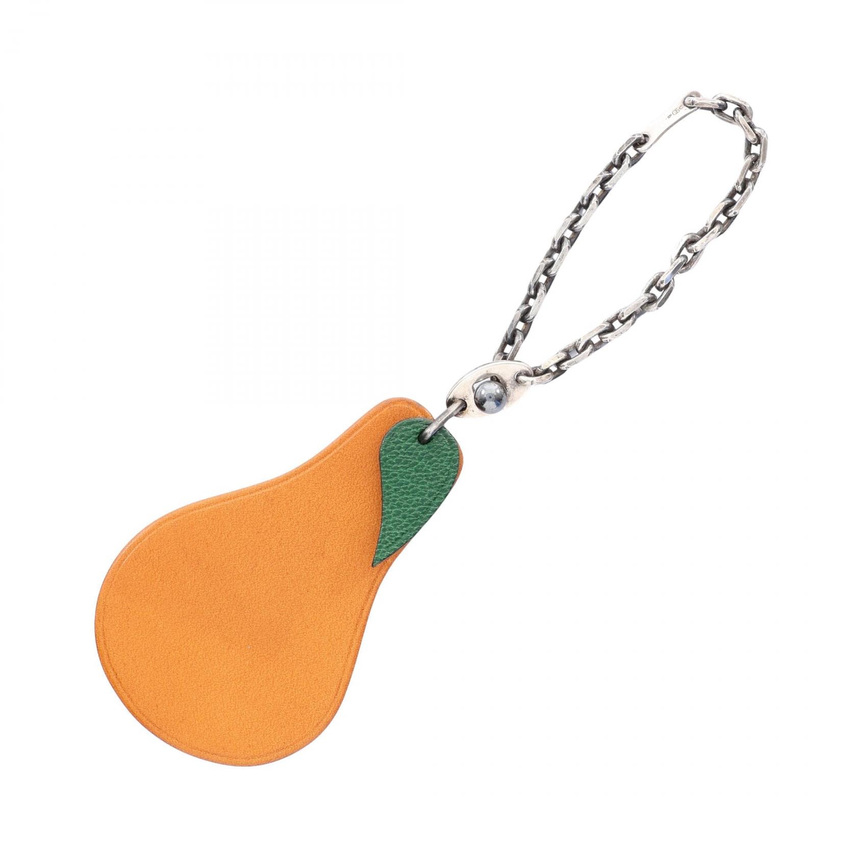 エルメス HERMES ラ フランス チャーム アクセサリー レザー ベージュ レディース ベージュ系 / グリーン系 【中古】