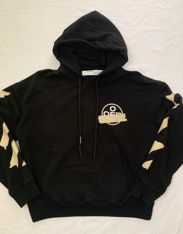 OFF-WHITE Tape Diag Arrows Hoodie "Black"