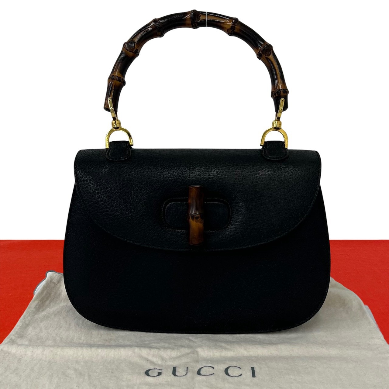 B (目立った傷や汚れなし)】GUCCI グッチ バンブー レザー