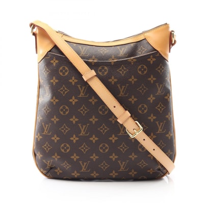 ルイ・ヴィトン LOUIS VUITTON オデオンMM ショルダーバッグ バッグ PVCコーティングキャンバス レザー モノグラム レディース ブラウン系 M56389 【中古】