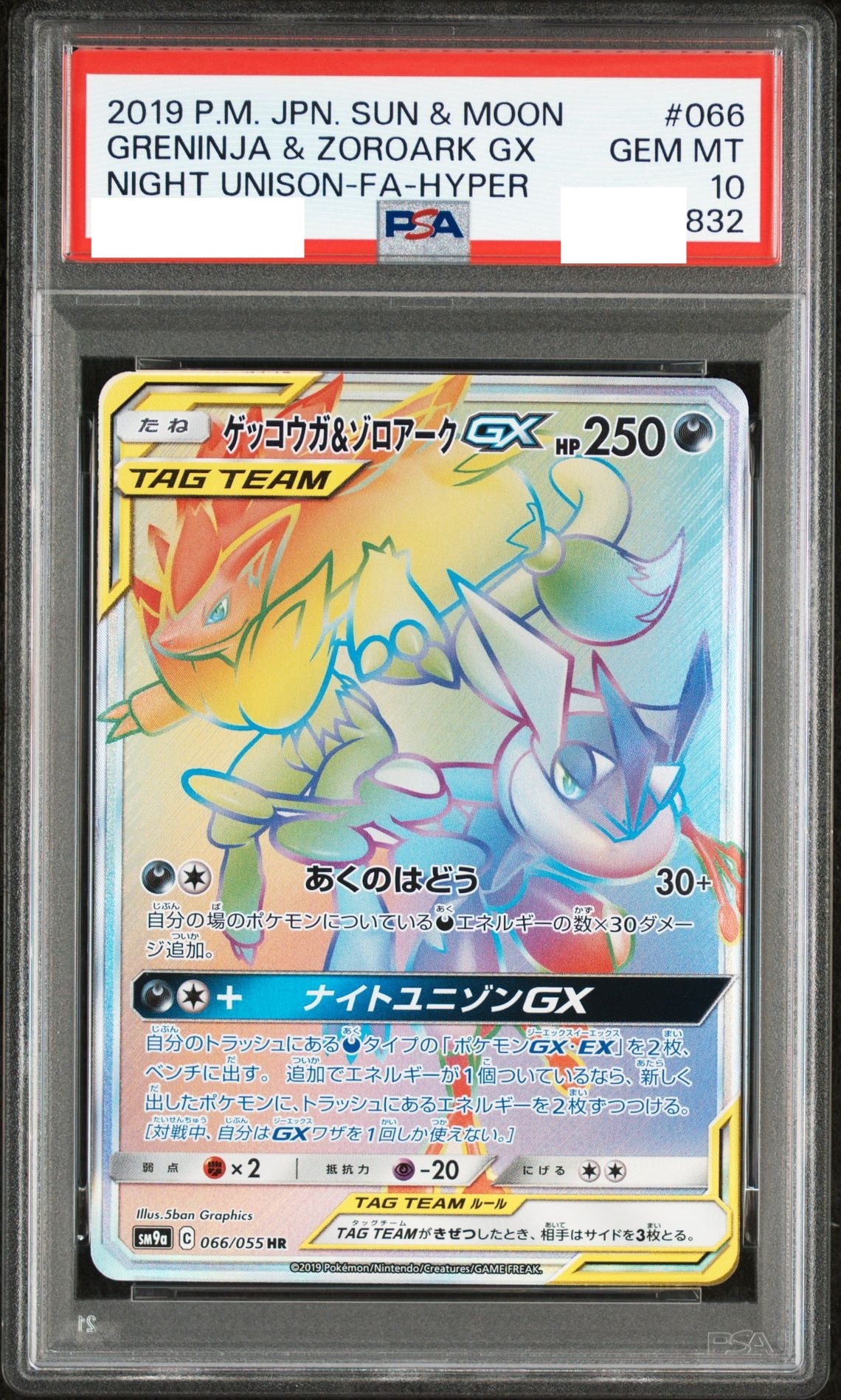 ゲッコウガ&ゾロアークGX HR[SM9a 066/055](強化拡張パック「ナイト