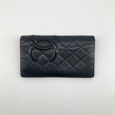 CHANEL(シャネル) カンボンライン A26717 長財布 ブラック