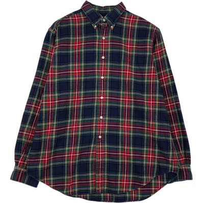 古着 ラルフローレン Ralph Lauren CLASSIC FIT クラシックフィット 長袖 ボタンダウン ライトネルチェックシャツ メンズXL相当/eaa637677