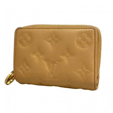 【6dd5419-k】ルイヴィトン 財布 モノグラム・エンボス ポルトフォイユルー M81673 キャメル【中古】レディース