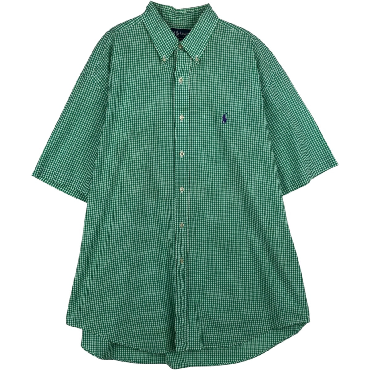古着 ラルフローレン Ralph Lauren Ralph Lauren BLAKE ギンガムチェック 半袖 ボタンダウン チェックシャツ メンズXL相当/eaa641133