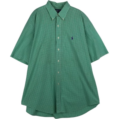 古着 ラルフローレン Ralph Lauren Ralph Lauren BLAKE ギンガムチェック 半袖 ボタンダウン チェックシャツ メンズXL相当/eaa641133