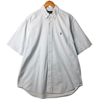 古着 ラルフローレン Ralph Lauren BLAKE 半袖 ボタンダウンシャツ メンズL相当/eaa562705