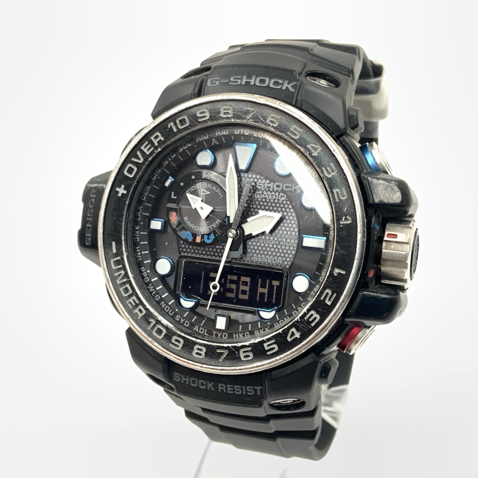 CASIO カシオ Gショック ガルフマスター ソーラー電波クォーツ 腕時計 GWN-1000B-1AJF ブラック 現状渡し