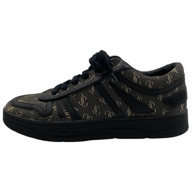 JIMMY CHOO ジミーチュウ スニーカー HAWAII/M NBN ハワイ ローカット スニーカー ブラック系 41【美品】【中古】