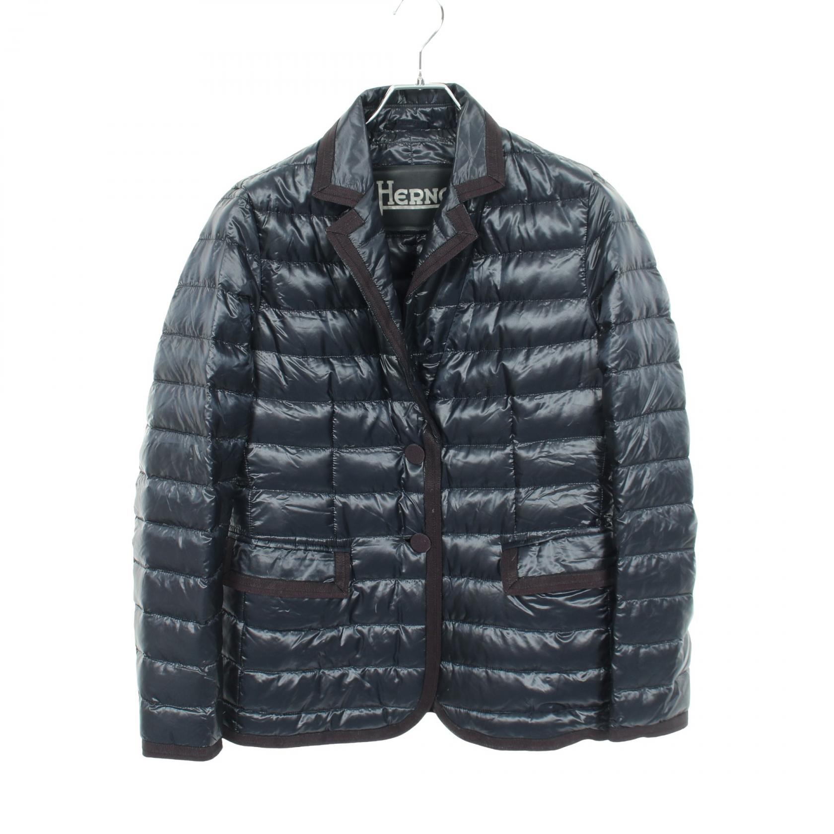 ヘルノ Herno ダウンジャケット 衣料品 アウター ナイロン レディース ネイビー系 【中古】