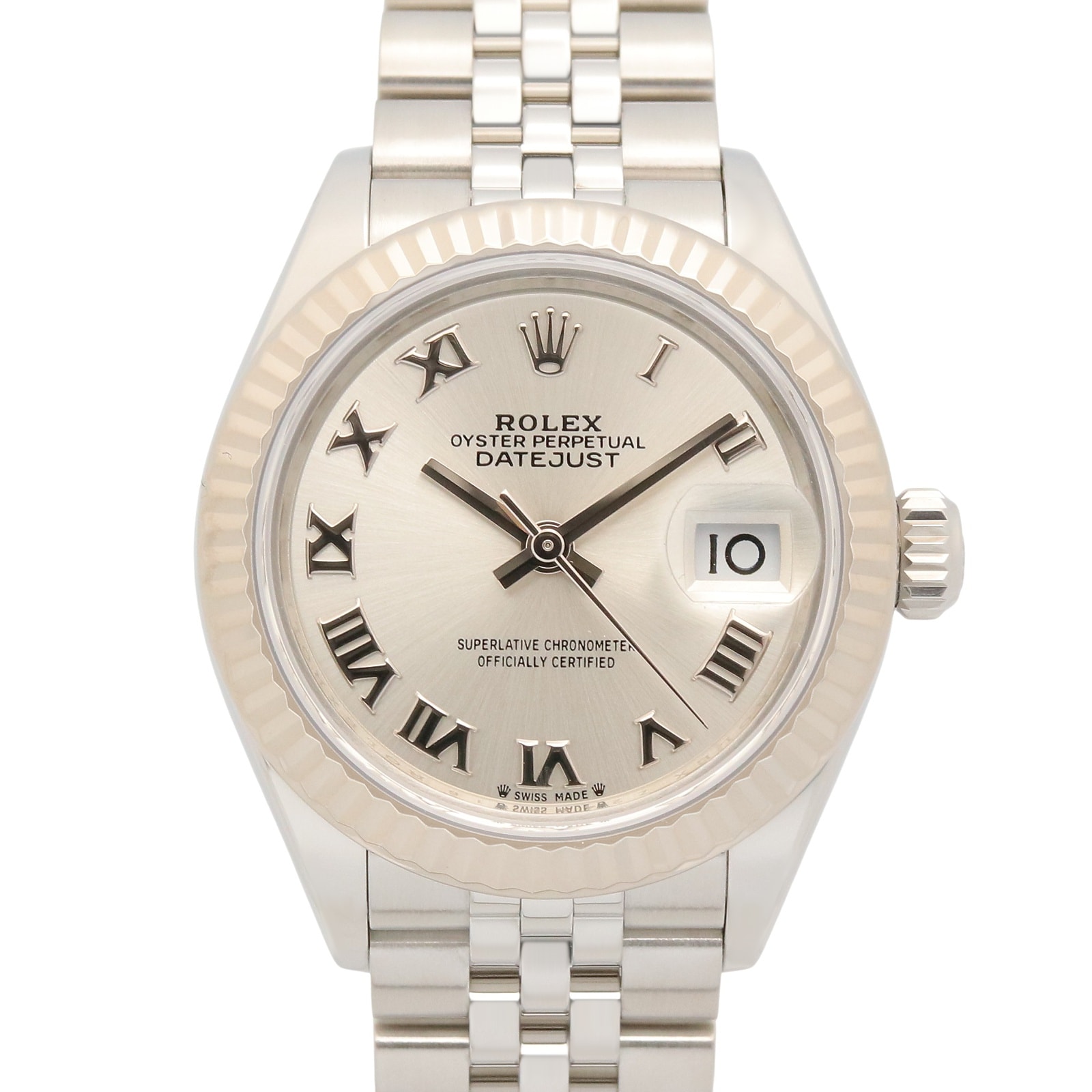 ロレックス ROLEX デイトジャスト ランダム番 腕時計 時計 K18WG(ホワイトゴールド) ステンレススチール レディース ホワイト系 ローマ/ジュビリー 279174 【中古】