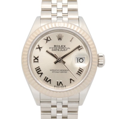 ロレックス ROLEX デイトジャスト ランダム番 腕時計 時計 K18WG(ホワイトゴールド) ステンレススチール レディース ホワイト系 ローマ/ジュビリー 279174 【中古】