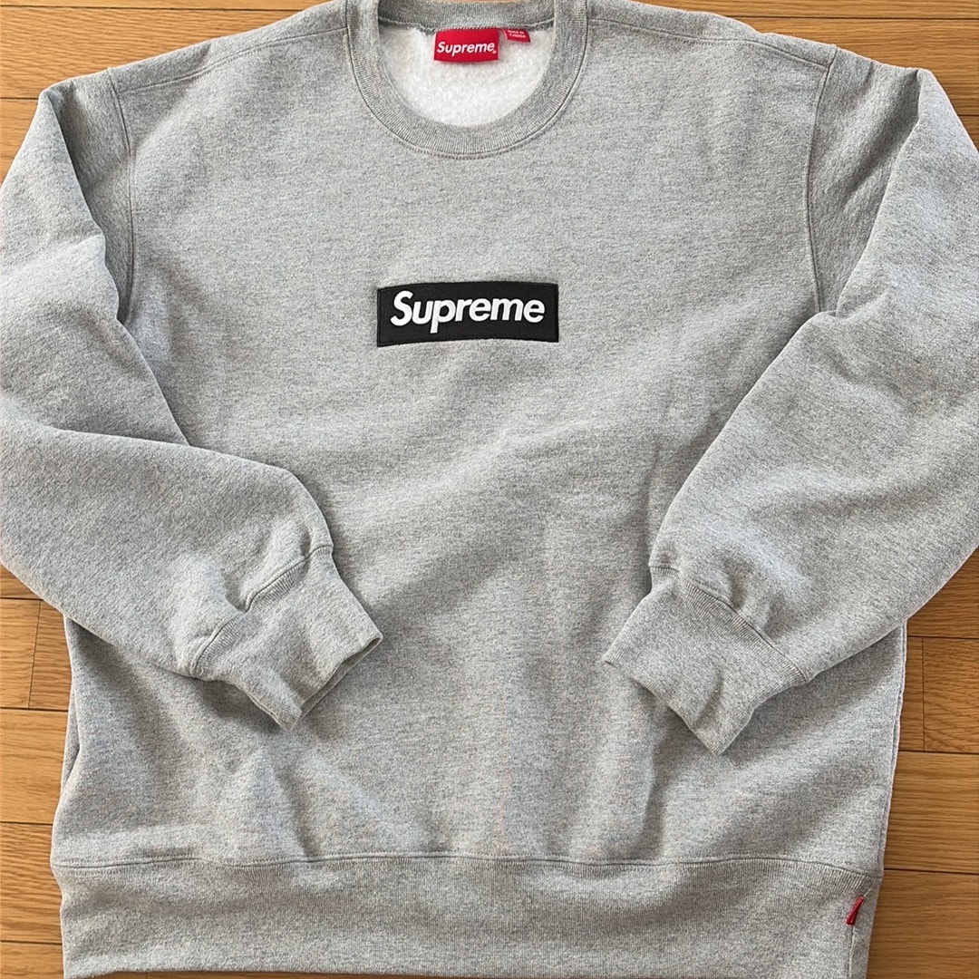 Supreme Box Logo Crewneck "Heather Grey" (22FW)