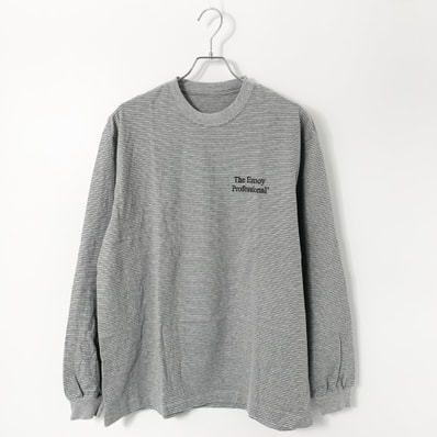 ENNOY 23SS L/S Border T-Shirts "Gray/Black"