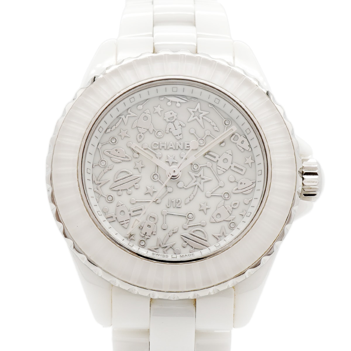 ★最終価格★SALE【6whe0382】シャネル J12 コズミック H7990 白文字盤【中古】腕時計 レディース