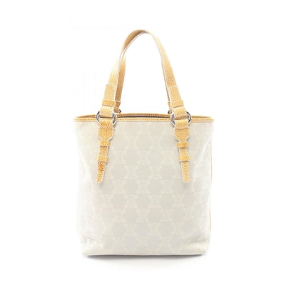セリーヌ CELINE パリマカダム トートバッグ バッグ キャンバス レザー レディース グレー系 / イエロー系 【中古】