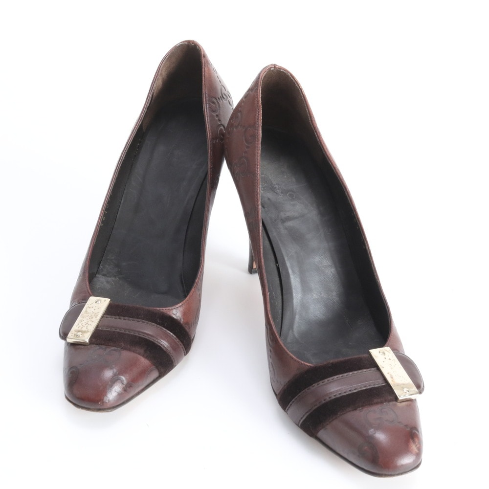 グッチ グッチシマ36 1/2 23.5cmパンプス レザー