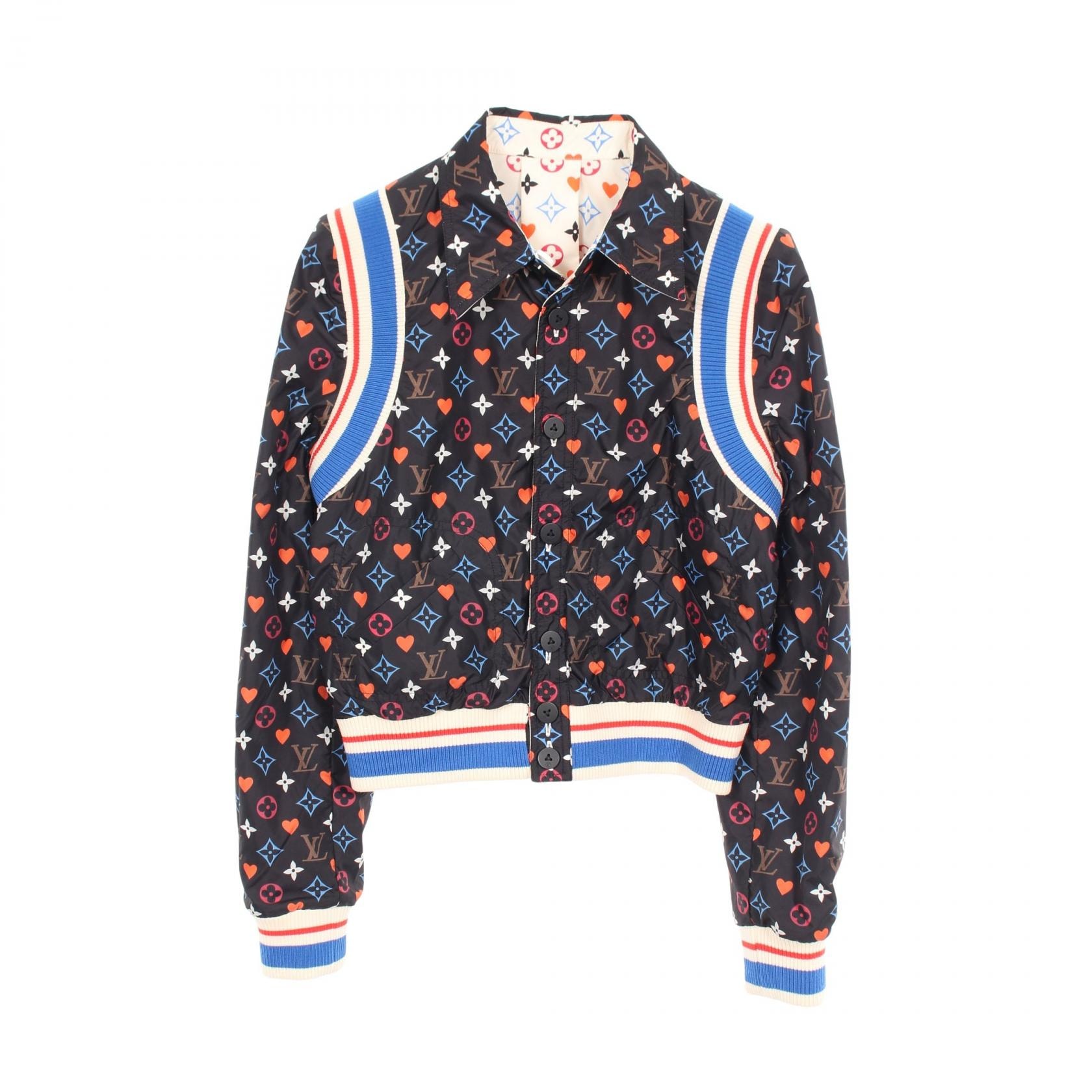 ルイ・ヴィトン LOUIS VUITTON モノグラム ブルゾン リバーシブル 衣料品 アウター ナイロン レディース ブラック系 / ホワイト系 / マルチカラー RW211A ZWV FKOW24 【中古】
