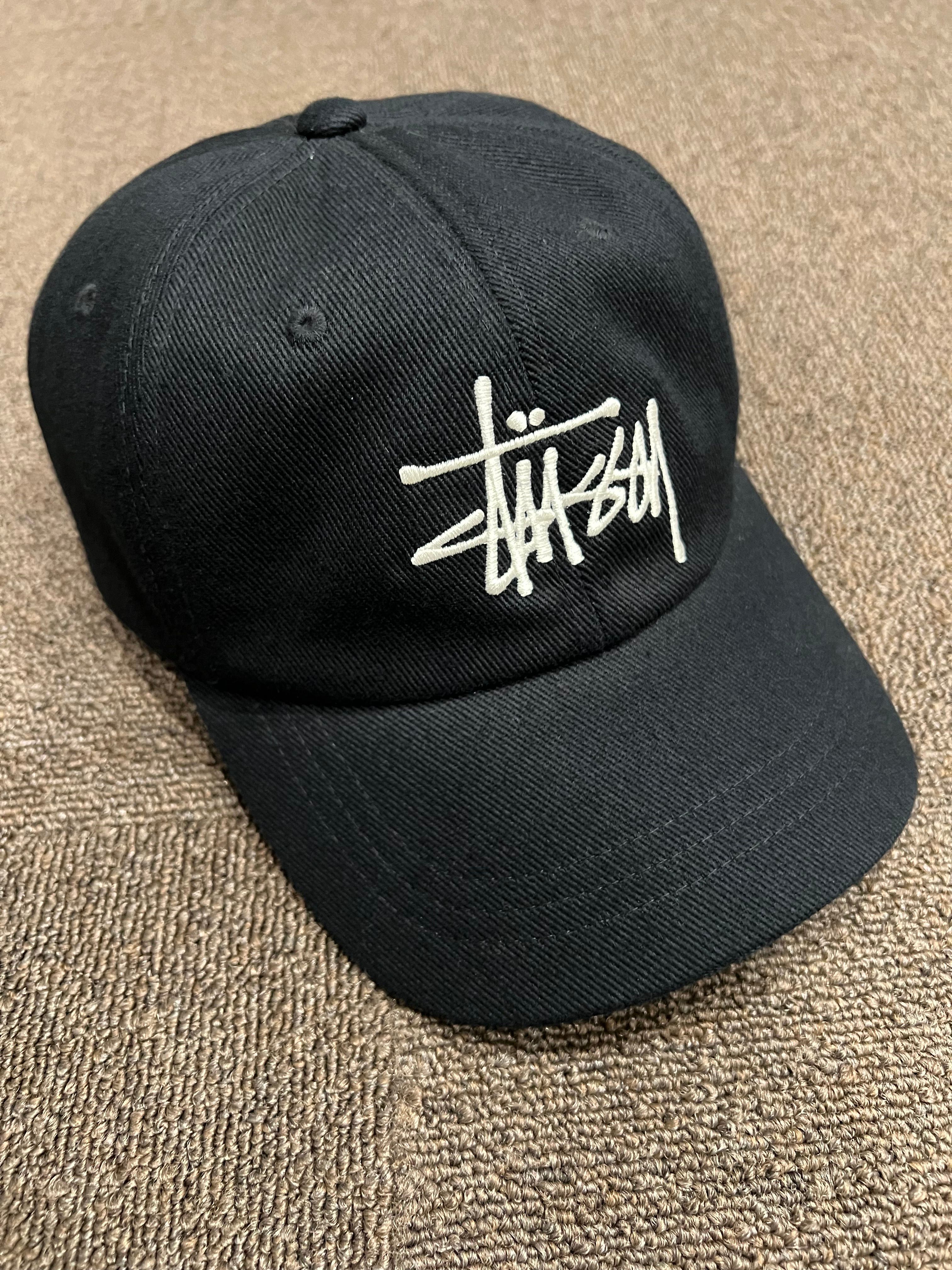 Stussy CORDUROY BIG LOGO LOW PRO CAP "Black"