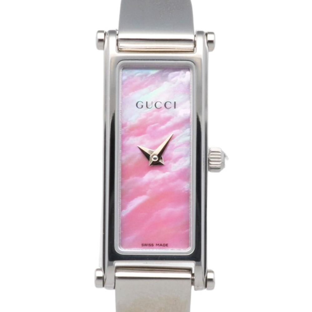 グッチ 腕時計 時計 ステンレススチール 1500L クオーツ 磨き直し済 レディース 1年保証 GUCCI  中古